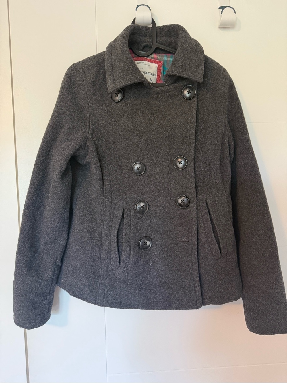 Aeropostale Wool-Blend Peacoat - Size M